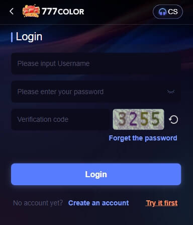 login page